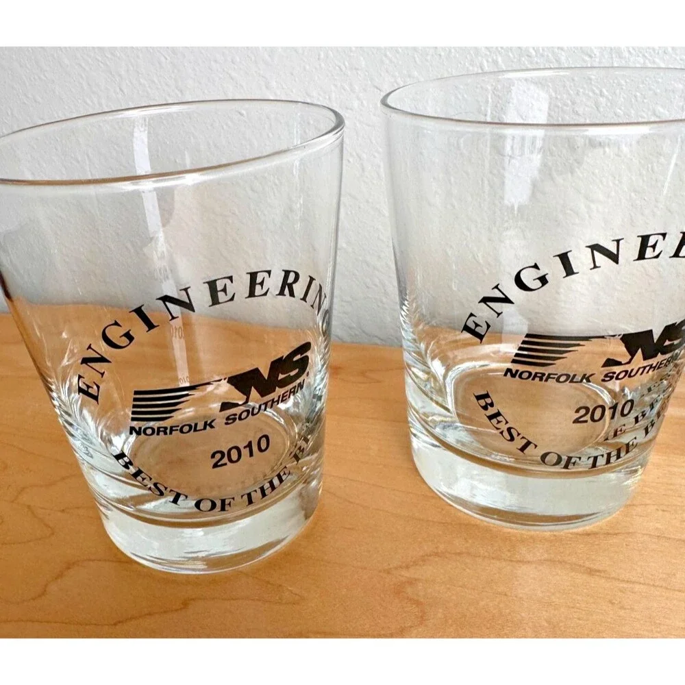 Norfolk Southern NS Engineering Best of the Best 2010 Whiskey Rocks Glass